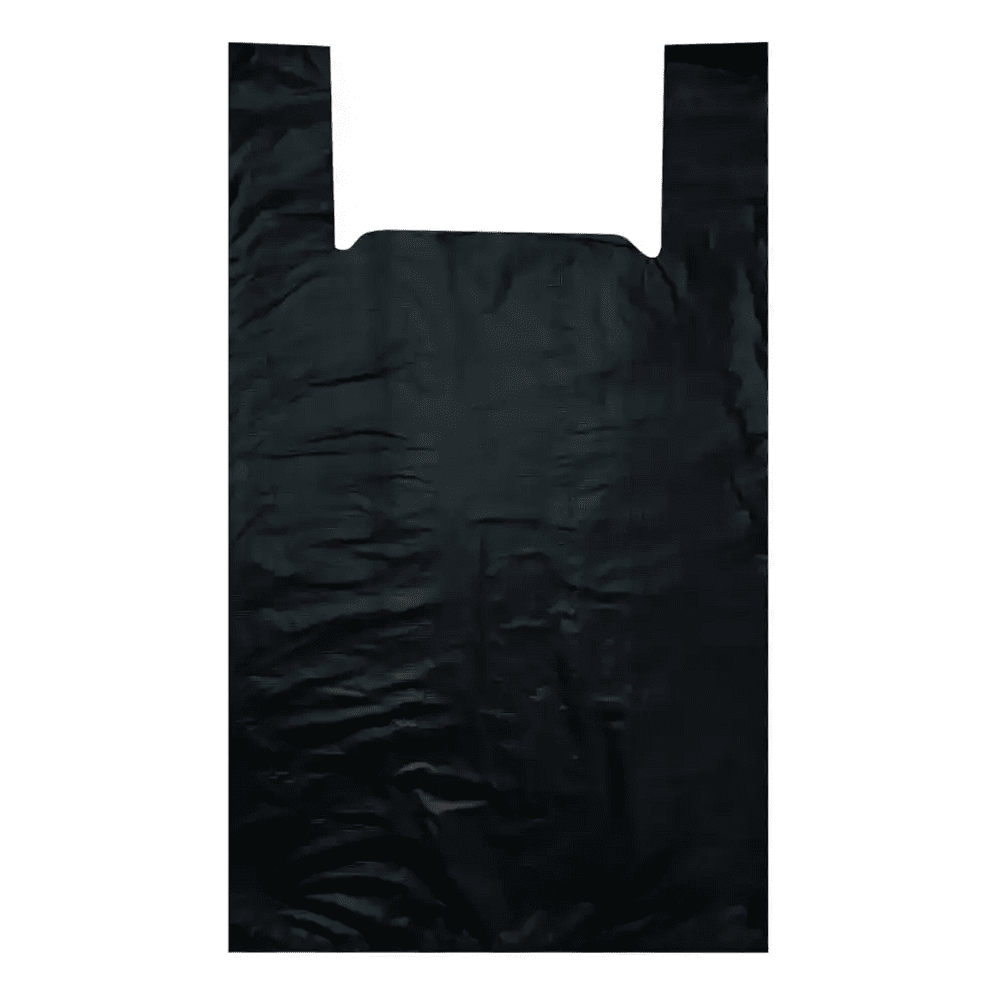 Пакет-майка ПНД, 30х55 см, 18 мкм, 100 шт/упак, черный