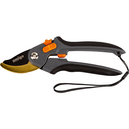 Секатор садовый Amigo Grande 76407, 210 мм, SK5, серый, черный