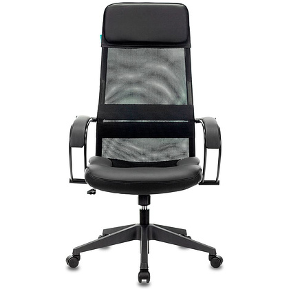 Кресло для руководителя "Бюрократ CH-608", экокожа, сетка, пластик, черный - 2