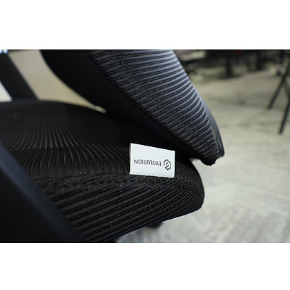 Кресло для руководителя EVOLUTION "OFFICE COMFORT", ткань, сетка, пластик, черный - 11