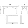 Стол складной 1800х755х730 мм, пластик, белый - 10