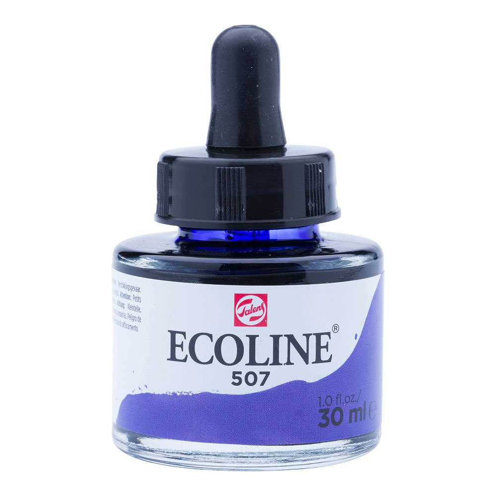 Жидкая акварель "ECOLINE", 507 ультрамарин фиолетовый, 30 мл