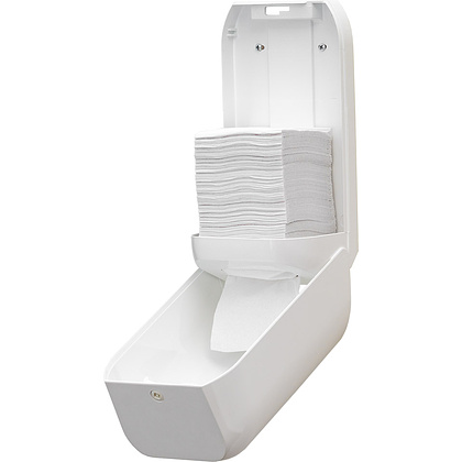 Диспенсер Veiro Professional "L-ONE" для туалетной бумаги листовой, белый - 3