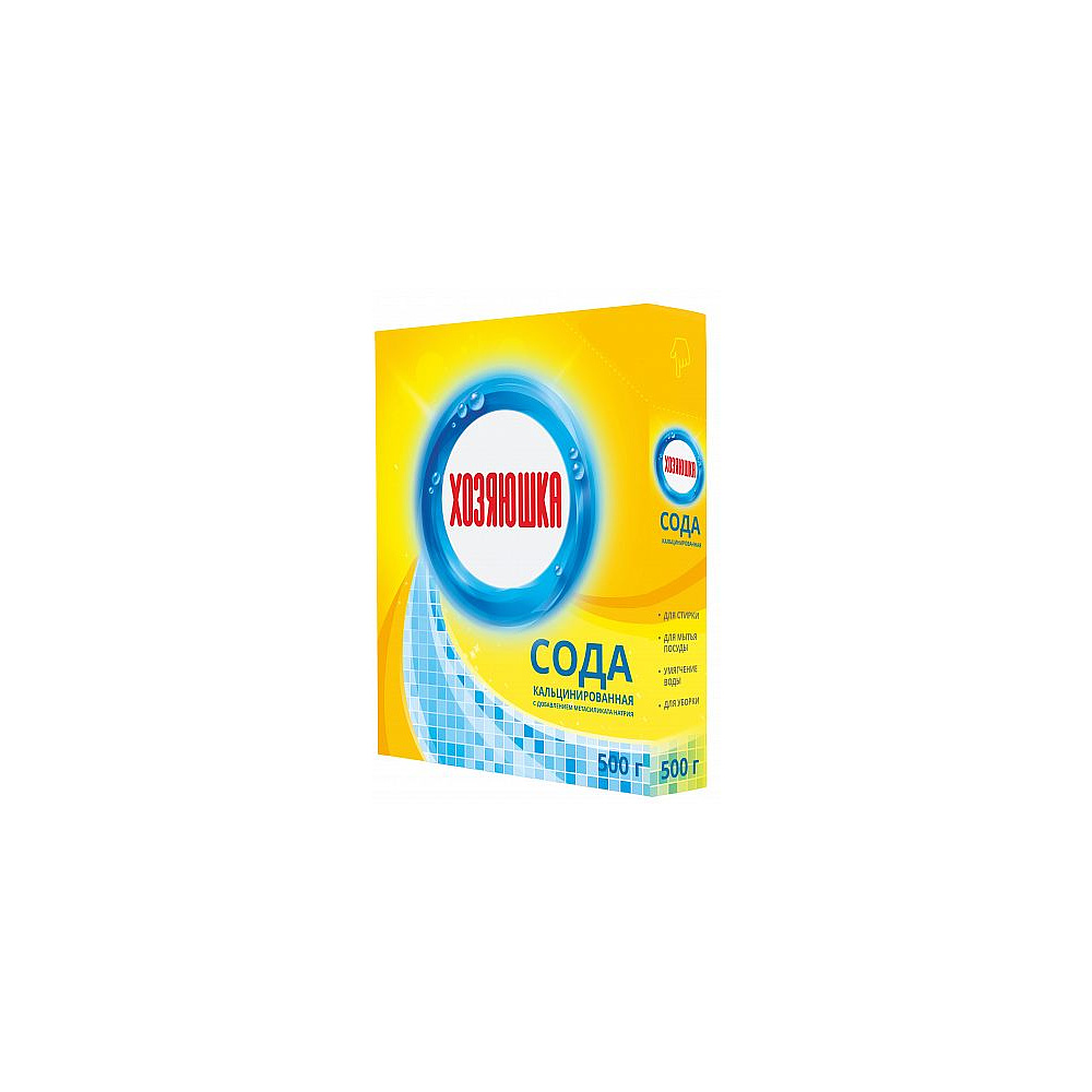 Сода кальцинированная с добавлением метасиликата натрия "Хозяюшка", 500 г, универсальный