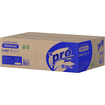 Полотенца бумажные  PROtissue W - сложение, 200 листов, 2 слоя, 100% целлюлоза - 4