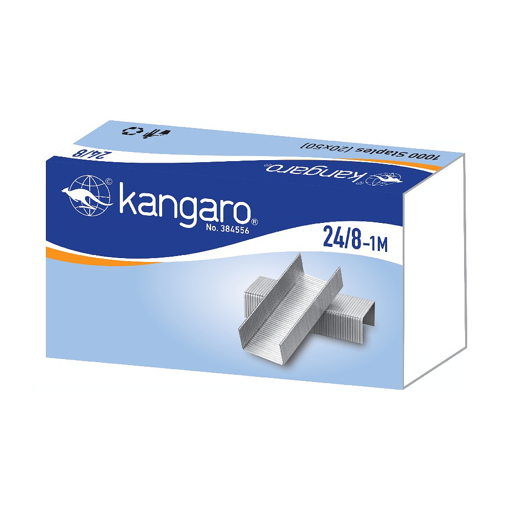 Скобы "Kangaro", 24/8, 1000 шт, металлик