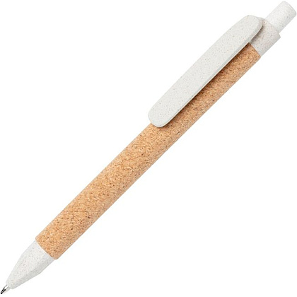 Ручка шариковая автоматическая "Write", 1.0 мм, коричневый, белый, стерж. синий