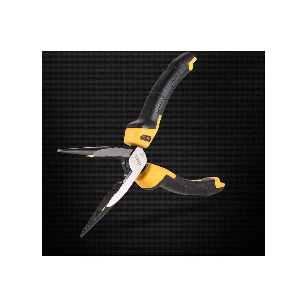 Длинногубцы Deli YS EDL2108Z, 200 мм., желтый, черный - 5