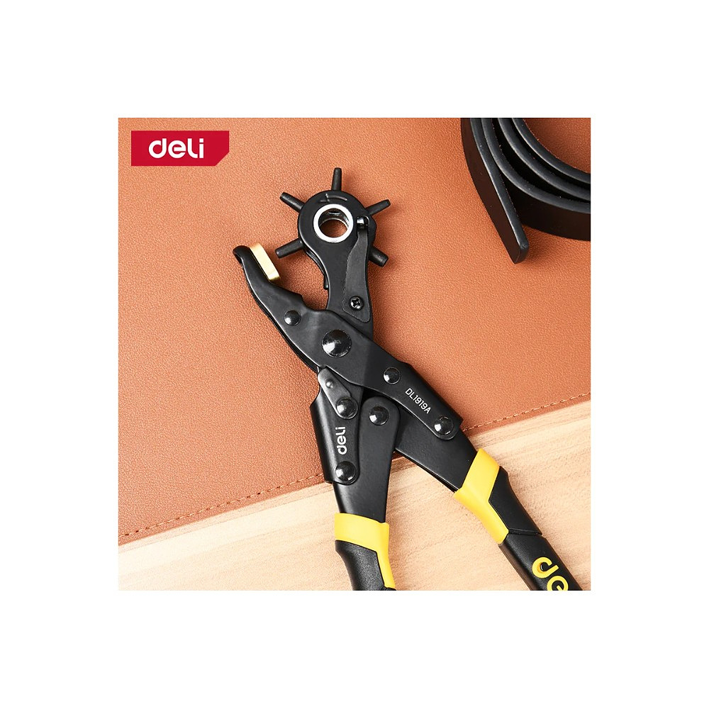 Дырокол Deli YS EDL1919A (пробойник, просекатель) для кожи, 250 мм., 6-в-1 - 2