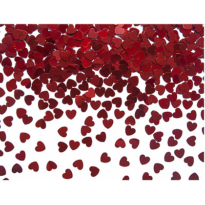 Конфетти "Сердца", 0.5 см, красный