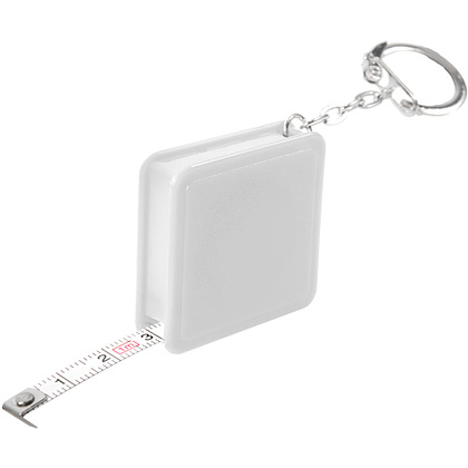 Брелок-рулетка "7305", пластик, металл, 1 м, белый - 2