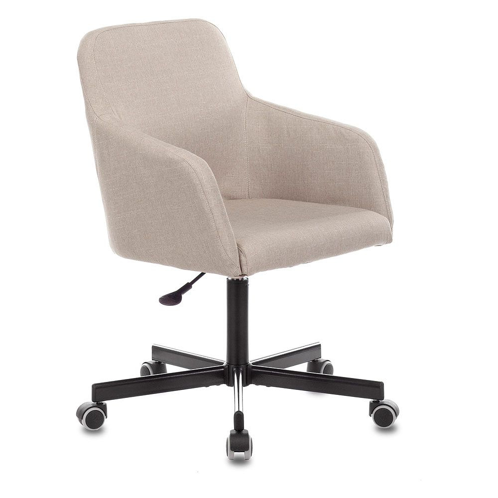 Кресло для персонала Бюрократ "CH-380M", металл, ткань, миндальный капучино