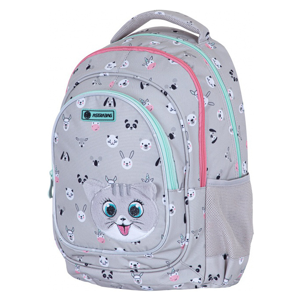 Рюкзак школьный "Kitty the cute", серый - 3