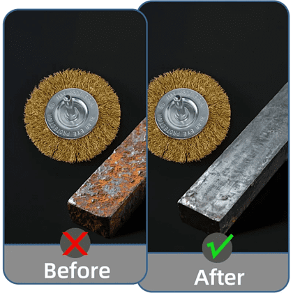 Щетка для дрели Deli YS EDH-GSS075-E3, плоская, проволочная - 5