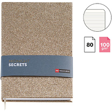 Блокнот Miquelrius "Midnight Glitter", А5, 80 листов, коричневый