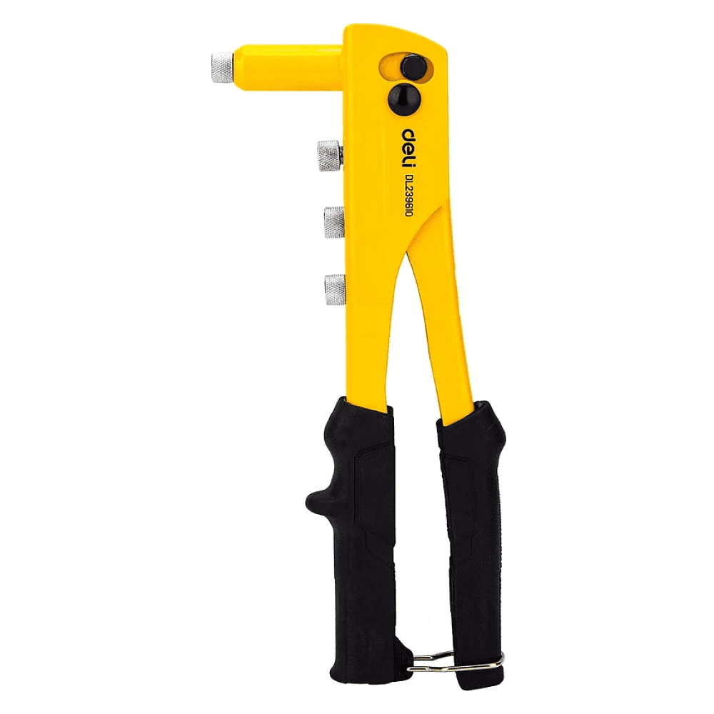 Заклепочник одноручный Deli YS EDL236910T, 270 см, 2.4-4.8 мм, заклепки в комплекте