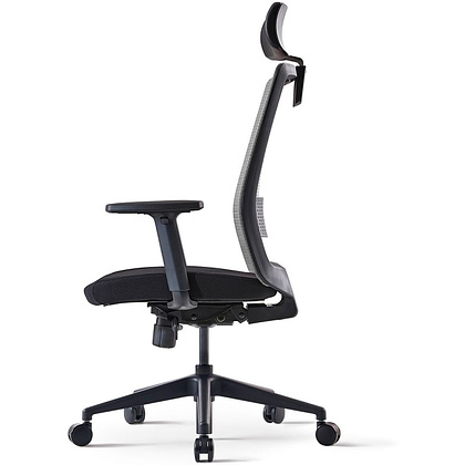 Кресло для руководителя BESTUHL "S30", сетка, ткань, пластик, черный - 2