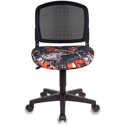 Кресло для детей Бюрократ "CH-296NX/Graffity", сетка, ткань, пластик, черный  - 2