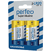 Батарейки алкалиновые Perfeo "1.5 V LR20/D", 2 шт.  - 4