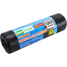 Мешки для мусора "Mirpack Extra", 14мкм, 120 л, 10шт/рулон