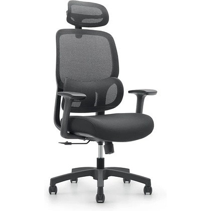 Кресло для руководителя SitZone U-073A сетка, ткань, пластик, черный, -30%