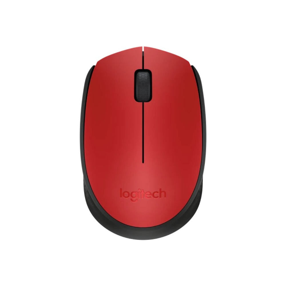 Мышь Logitech "Mouse M171", беспроводная, 1000 dpi, 3 кнопки, красный