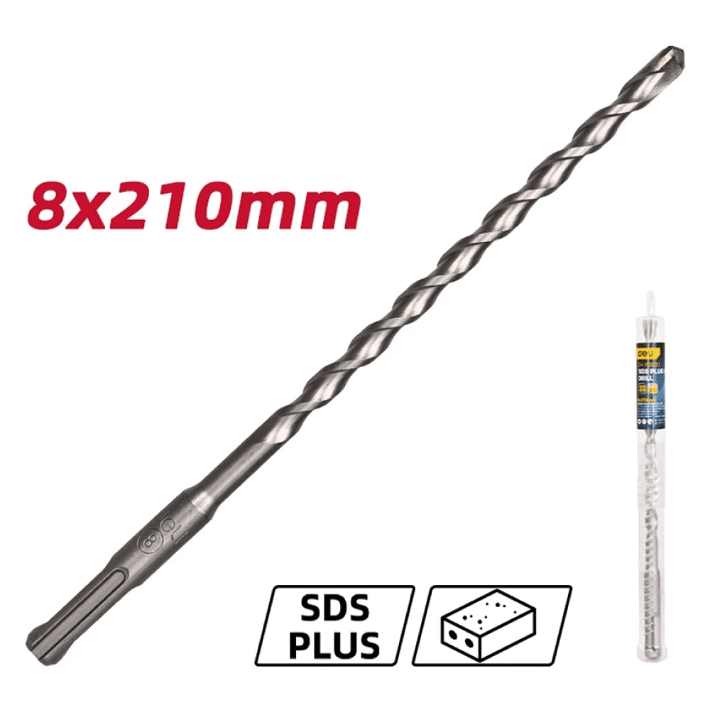 Бур по бетону Deli YS EDH-Y08210, 8 x 210 мм, SDS-PLUS - 2
