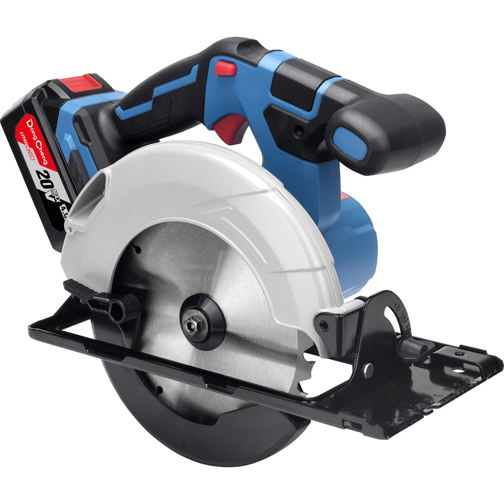 Пила циркулярная DongCheng DCMY165S (TYPE BM), 20 В, 165 мм, 2 АКБ, 4 Ач, З/У 2 А