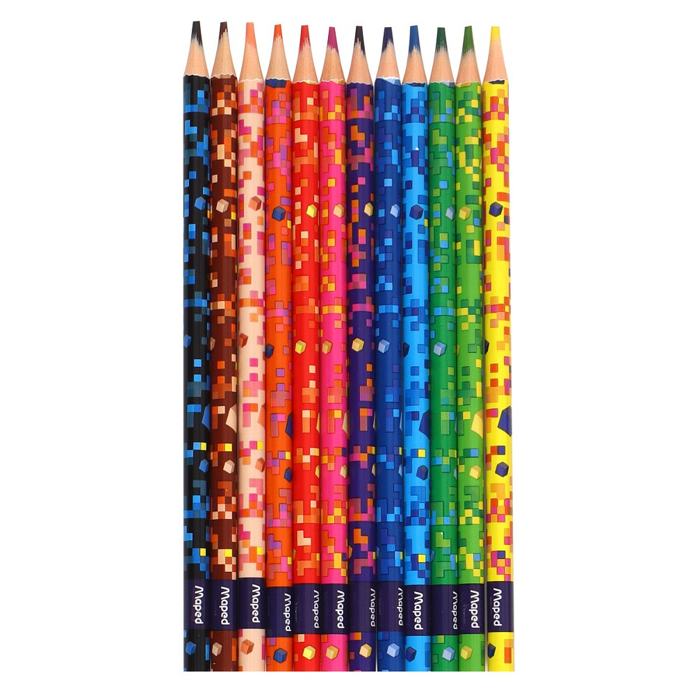 Цветные карандаши Maped "Pixel Party", 12 цветов  - 2