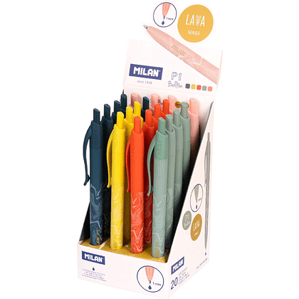 Ручка шариковая автоматическая "P1 Lava", 1 мм, ассорти, стерж. синий - 2