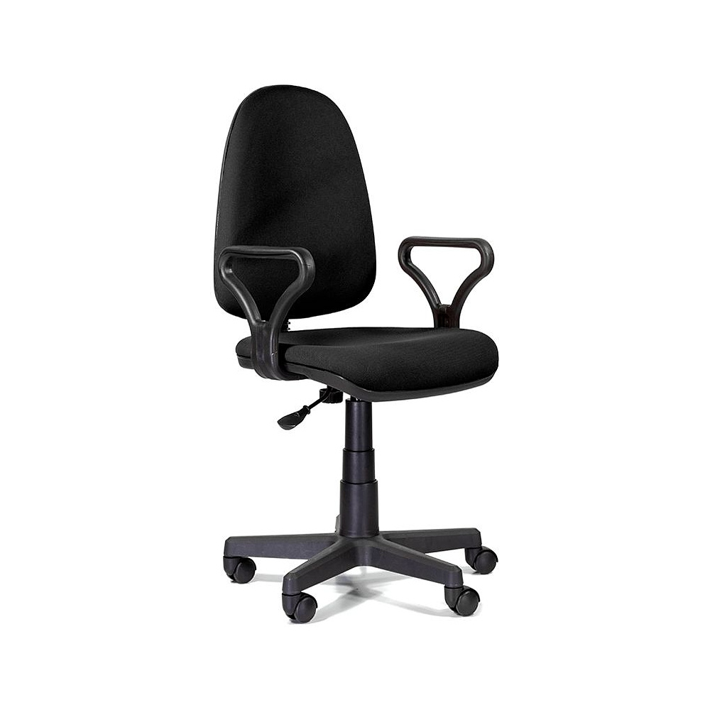 Кресло для персонала "UTFC Prestige", ткань, пластик, черный