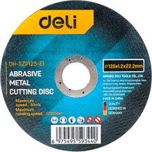 Круг отрезной по металлу "Deli" 125х1,0х22,2 мм