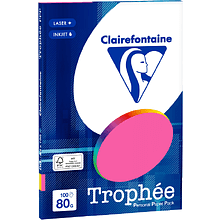 Бумага цветная "Trophée", А4, 100 листов, 80 г/м2, ассорти неон