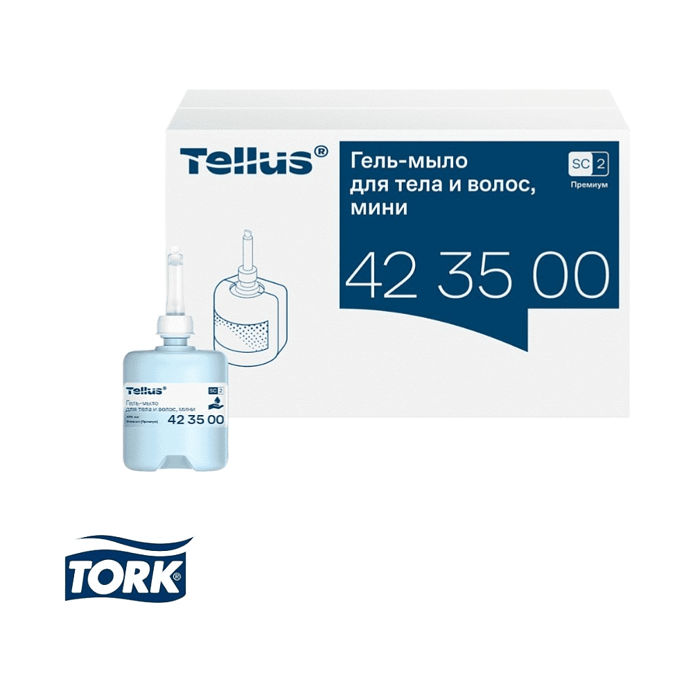 Мыло-гель Tellus Премиум для тела и волос, 475 мл, SC2 мини