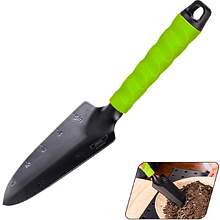 Лопатка садовая Deli GS EDL580812, 310 мм, узкая, противоскользящая рукоятка, зеленый