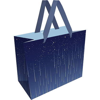 Пакет подарочный "Star rain", 32х26х12 см, ламинированный