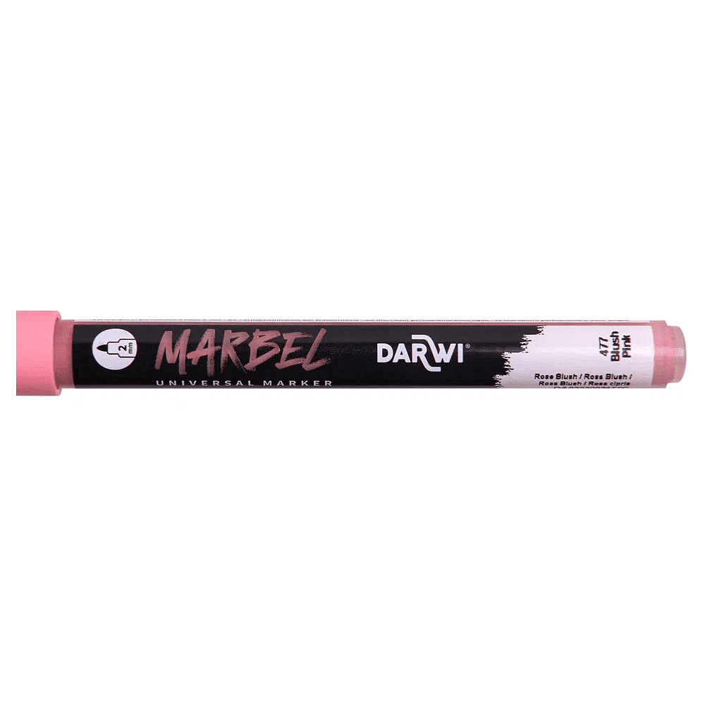Маркер акриловый "Darwi.Marbel" 477, пудровый розовый - 3