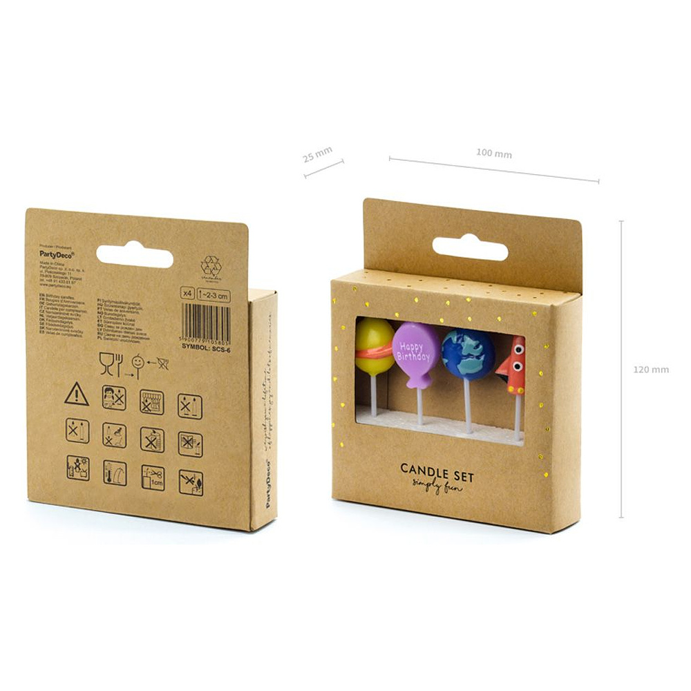 Свеча "Space", 4 шт, ассорти - 3