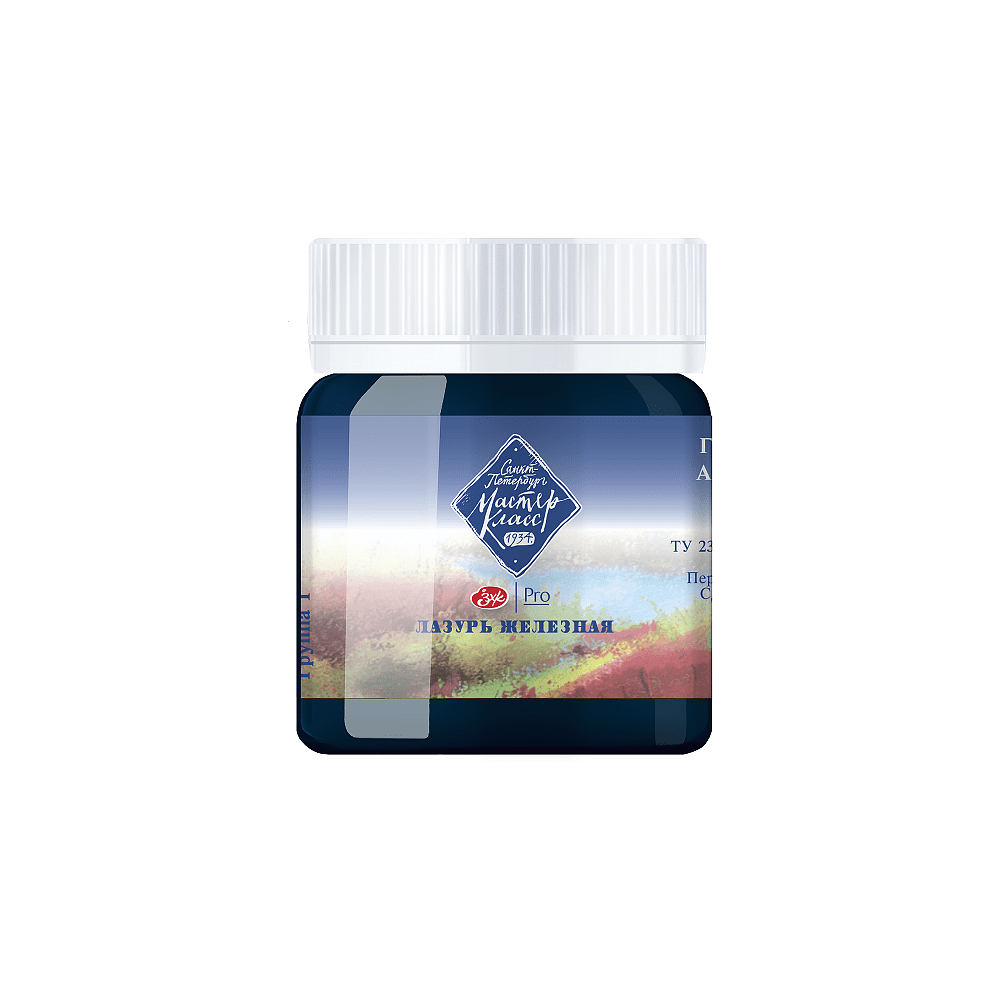 Краски гуашевые "Мастер-класс", 506 лазурь железная, 40 мл, банка