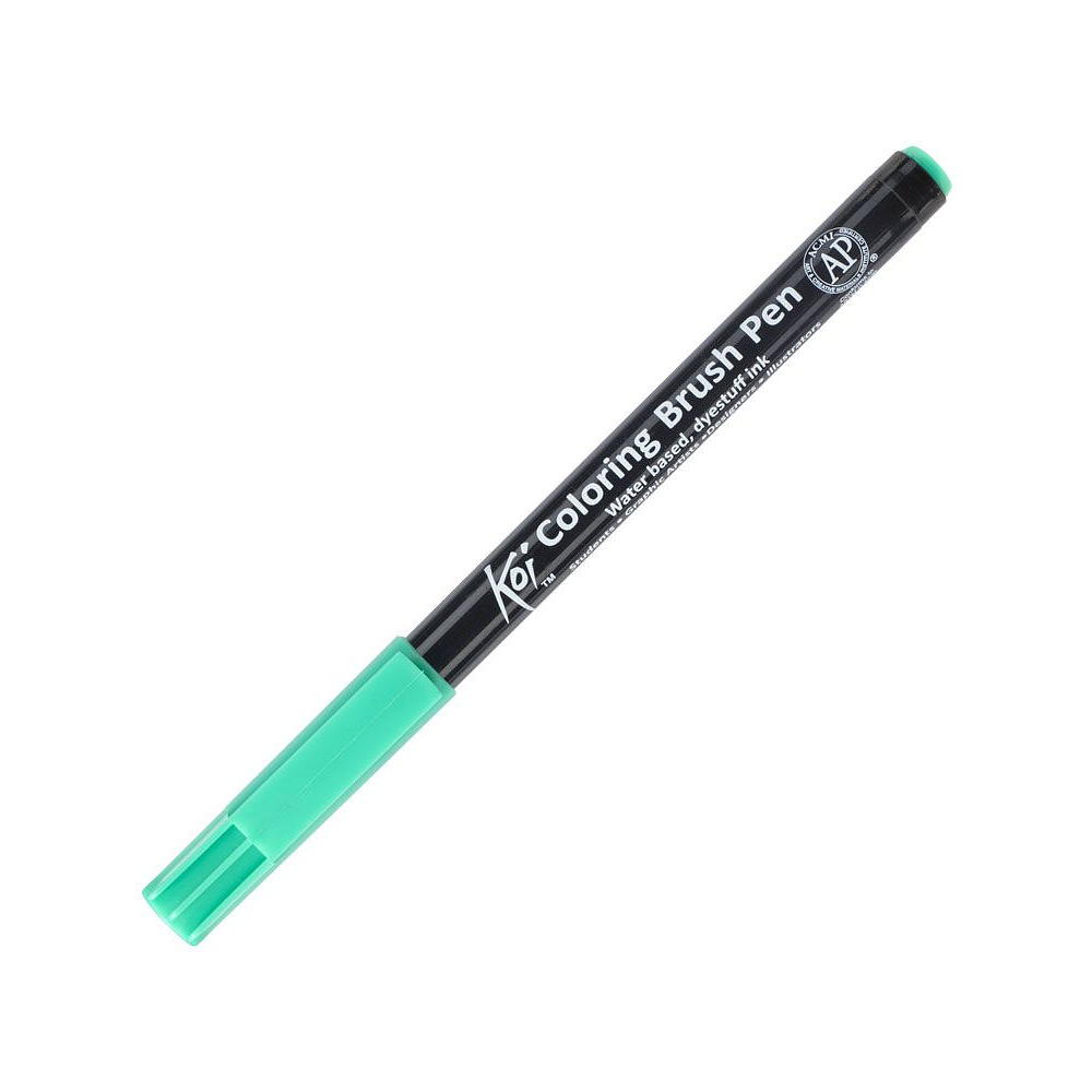 Маркер акварельный "Koi Color Brush", сине-зеленый