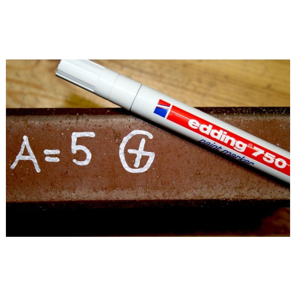 Маркер перманентный на нитрокраске Edding "750", черный - 2