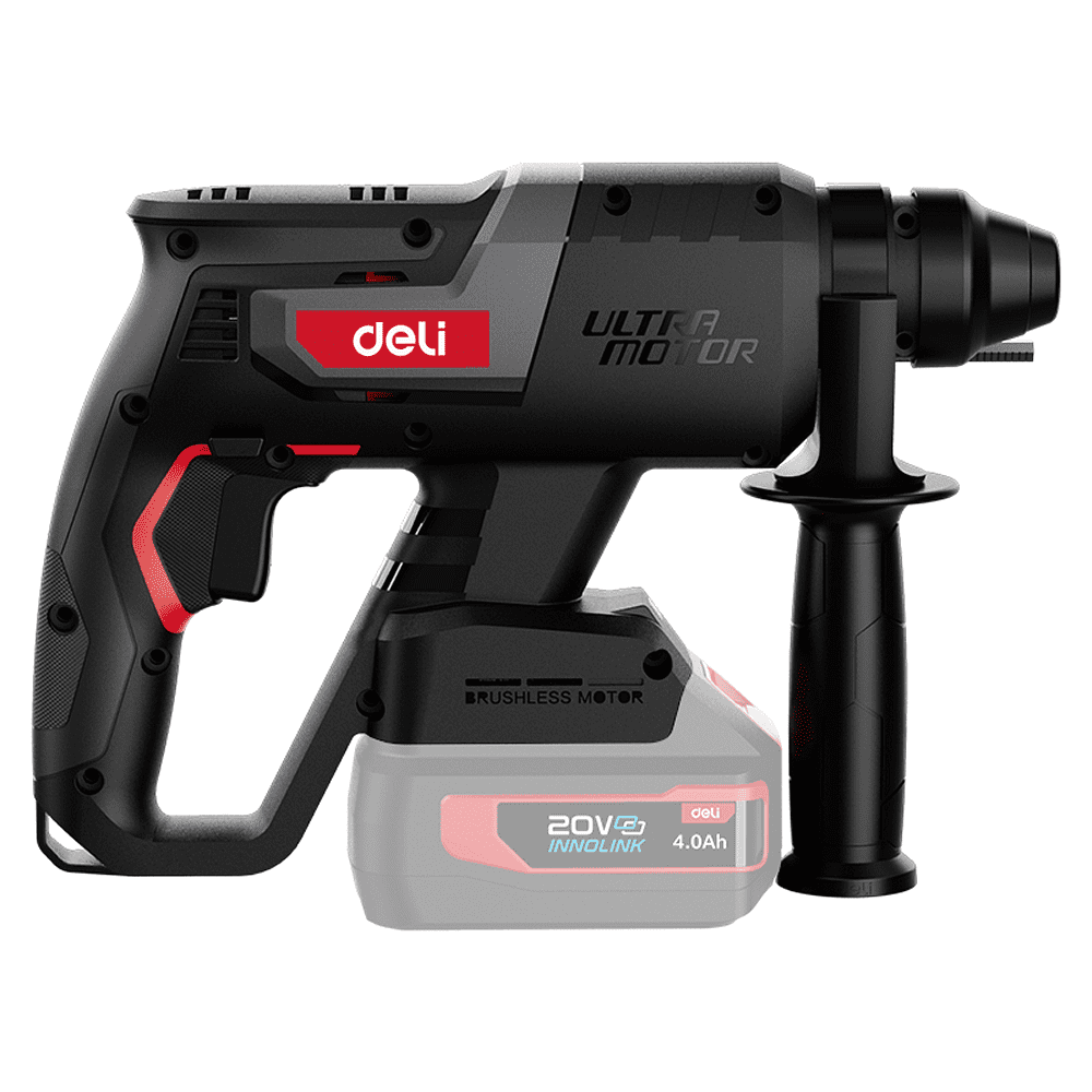 Аккумуляторный перфоратор Deli RS EDE-DC20-2, 20 В, 2 Дж, без АКБ и ЗУ, кейс - 5