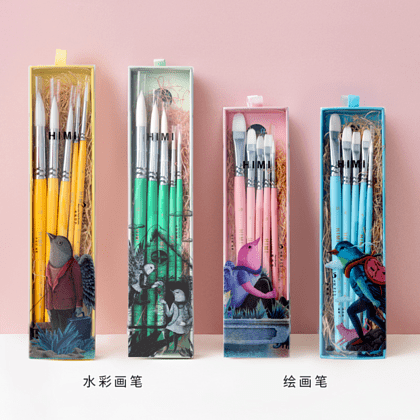 Набор кистей для рисования "Himi Little Bird", синтетика, 5 шт - 13