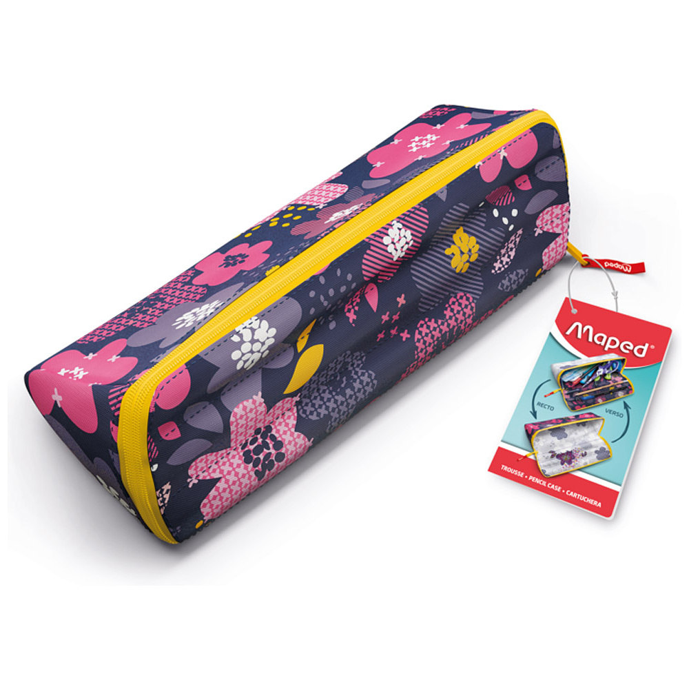 Пенал Maped "Open XXL", 1 отделение, розовый, черный - 7