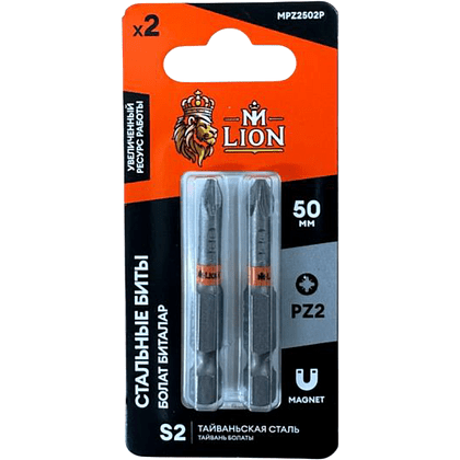 Бита стальная M-Lion MSBPH2150-2, PH 2х150мм, 2 шт/упак