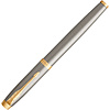 Ручка перьевая "Parker IM Brushed Metal GT", F, серебристый, золотистый, патрон черный - 2