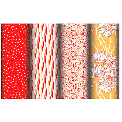 Бумага декоративная в рулоне "Romance", 2x0.7 м, 80 г/м2, ассорти