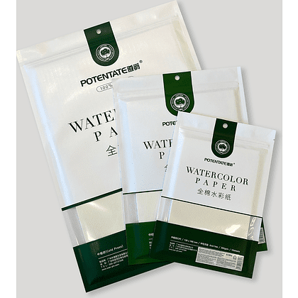 Бумага для акварели "Potentate", хлопок, холодный пресс, 13.5х19 см, 10 листов - 3
