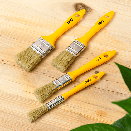 Кисть малярная Deli YS EDL509139, плоская, 4"-100 мм, смешанная щетина - 4