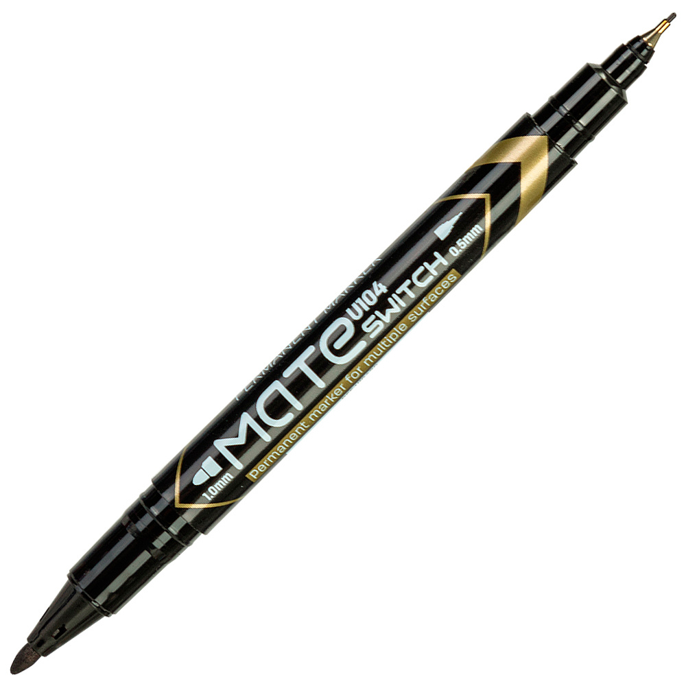 Маркер перманентный двусторонний "Matte", чёрный